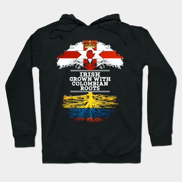 Northern Irish Grown With Colombian Roots - Gift for Colombian With Roots From Colombia Hoodie by Country Flags